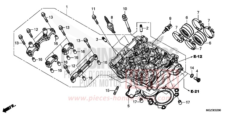 CULASSE de CBR500R GRAPHITE BLACK (NHB01) 2014