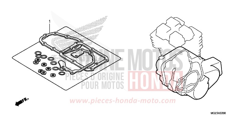 TROUSSE DE JOINT B de CBR500R SEAL SILVER METALLIC (NHA14) 2014