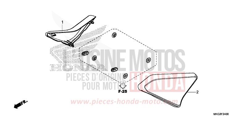 COUVERCLE LATERAL de REBEL GRAPHITE BLACK (NHB01) 2019