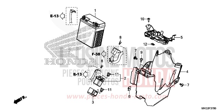 BATTERIE de REBEL GRAPHITE BLACK (NHB01) 2019