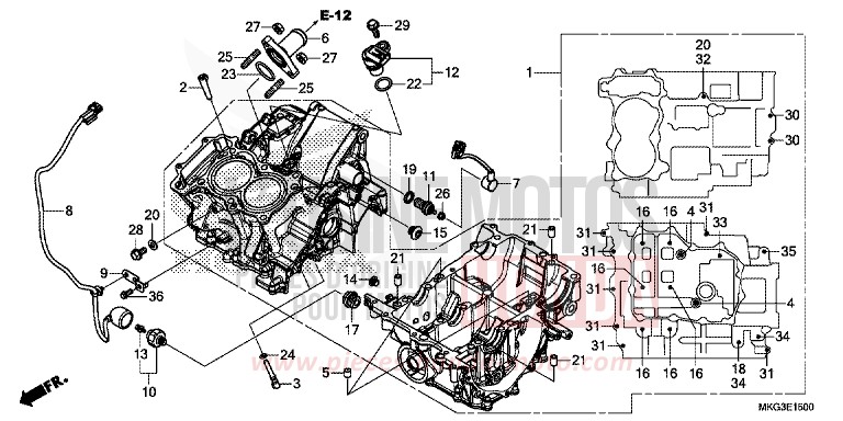 CARTER MOTEUR de REBEL MILLENNIUM RED (R263) 2019