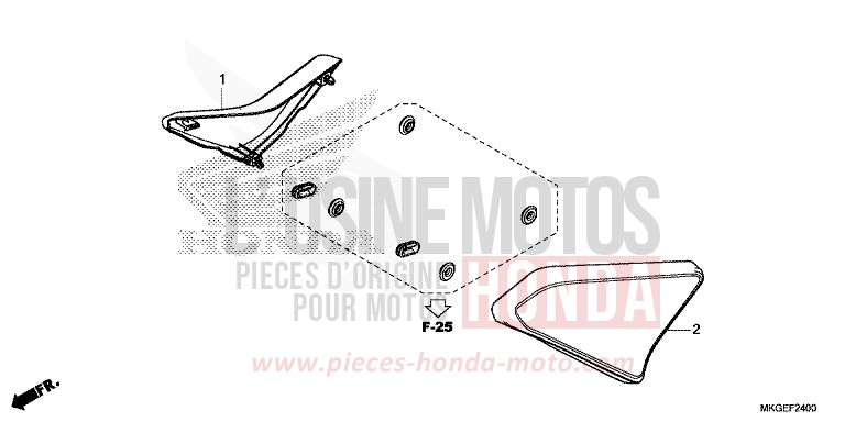 COUVERCLE LATERAL de REBEL GRAPHITE BLACK (NHB01) 2020