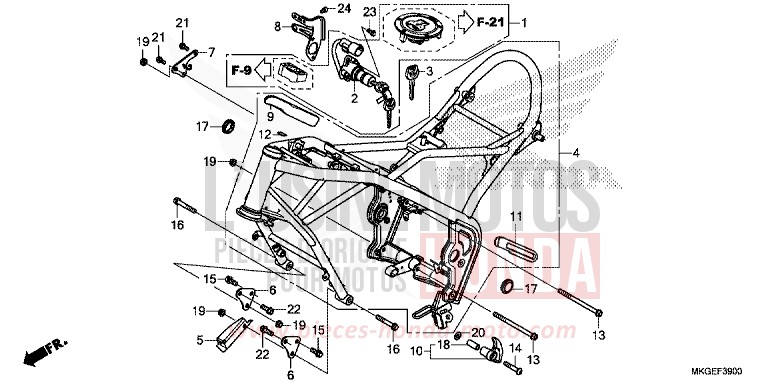 CARROSSERIE DE CHASSIS de REBEL GRAPHITE BLACK (NHB01) 2020