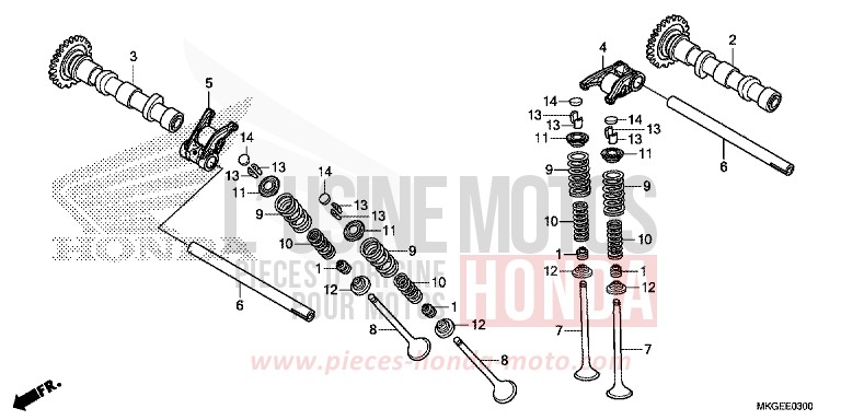 ARBRE A CAMES/SOUPAPE de REBEL MAT AXIS GRAY METALLIC (NH303) 2022