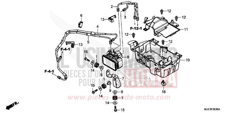 MODULATEUR ABS/BAC (1) de CBR650F MAT GUNPOWDER BLACK METALLIC (NH436K) 2016
