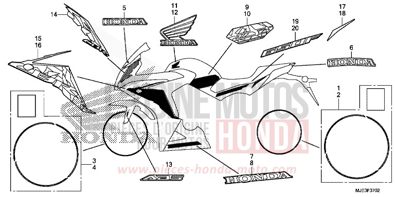 MARQUE (3) de CBR650F MAT GUNPOWDER BLACK METALLIC (NH436K) de 2016