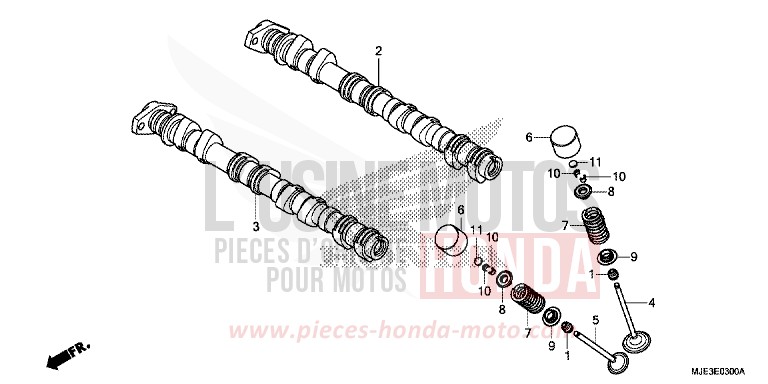 ARBRE A CAMES/SOUPAPE de CBR650F MILLENNIUM RED (R263) 2017