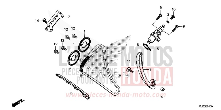 CHAINE A CAMES/TENDEUR de CBR650F MILLENNIUM RED (R263) 2017