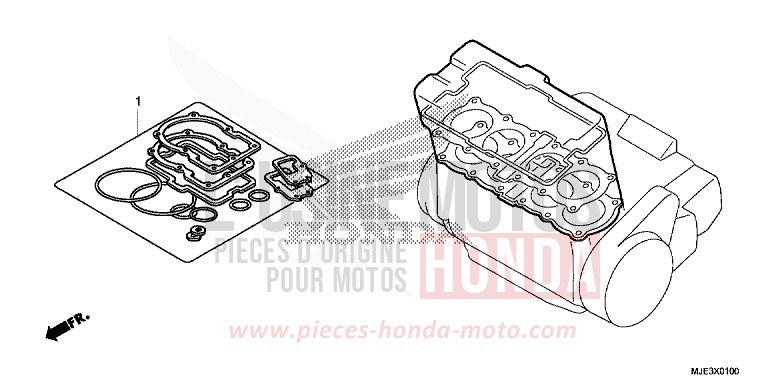 TROUSSE DE JOINT A de CBR650F MAT GUNPOWDER BLACK METALLIC (NH436) 2017