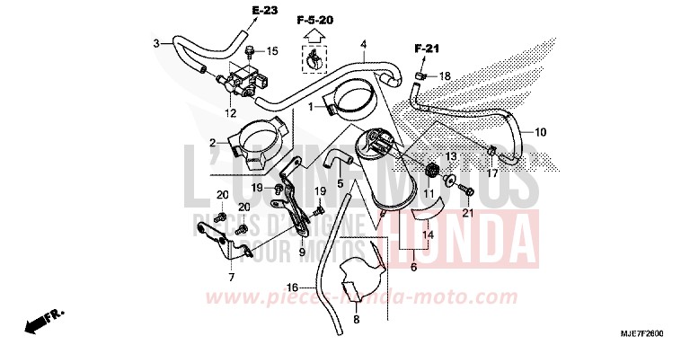 CUVETTE de CBR650F GRAND PRIX RED (R380) 2018