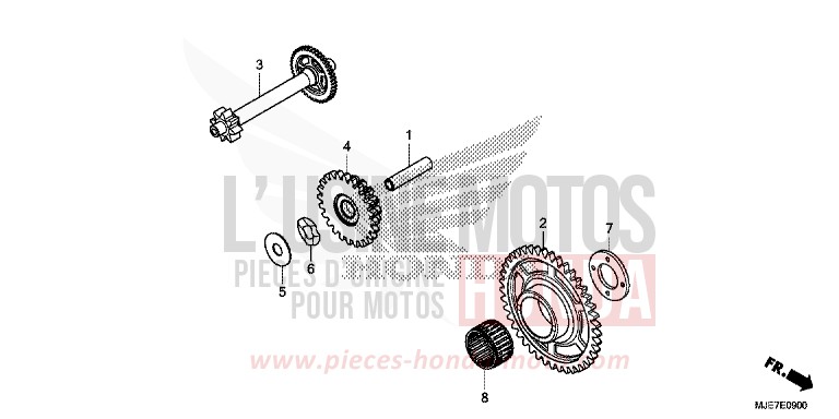 PIGNON MENE DE DEMARRAGE de CBR650F PEARL METALLOID WHITE (NHA96) 2018