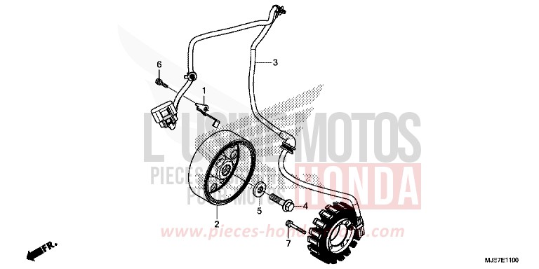 GENERATRICE de CBR650F PEARL METALLOID WHITE (NHA96) 2018