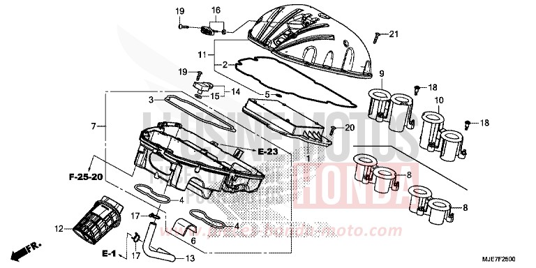 FILTRE A AIR de CBR650F PEARL METALLOID WHITE (NHA96) 2018