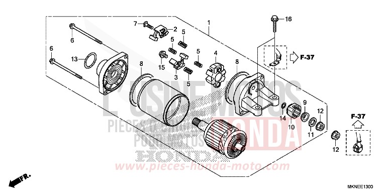 MOTEUR DE DEMARRAGE de CBR650R GRAND PRIX RED (R380) 2019