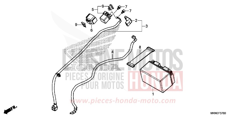 BATTERIE de CBR650R MAT GUNPOWDER BLACK METALLIC (NH436) 2019