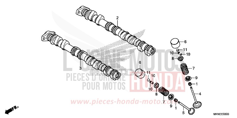 ARBRE A CAMES/SOUPAPE de CBR650R GRAND PRIX RED (R380) 2019