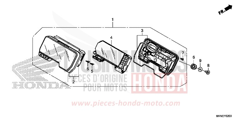 COMPTEUR de CBR650R GRAND PRIX RED (R380) 2019