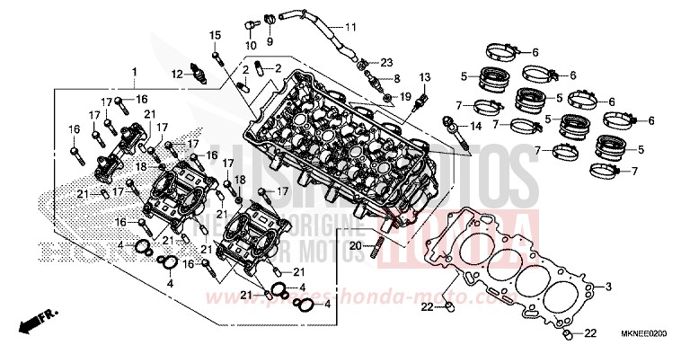 CULASSE de CBR650R MAT GUNPOWDER BLACK METALLIC (NH436) 2019