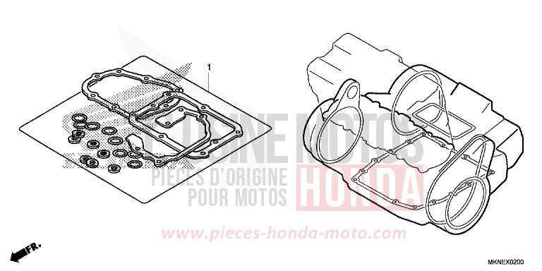 TROUSSE DE JOINT B de CBR650R MAT GUNPOWDER BLACK METALLIC (NH436) 2019