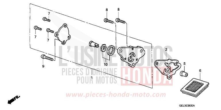OELPUMPE de XR50R FIGHTING RED (R134) de 2002