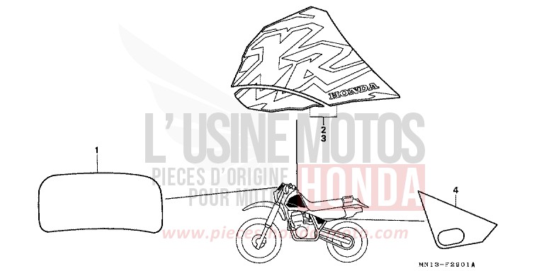 MARKE (2) de XR600R SHASTA WHITE (NH138H) de 1996