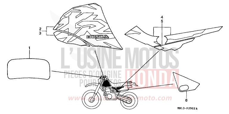 MARKE (3) de XR600R SHASTA WHITE (NH138) de 1997