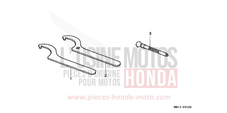 WERKZEUGE de XR600R SHASTA WHITE (NH138) de 1997