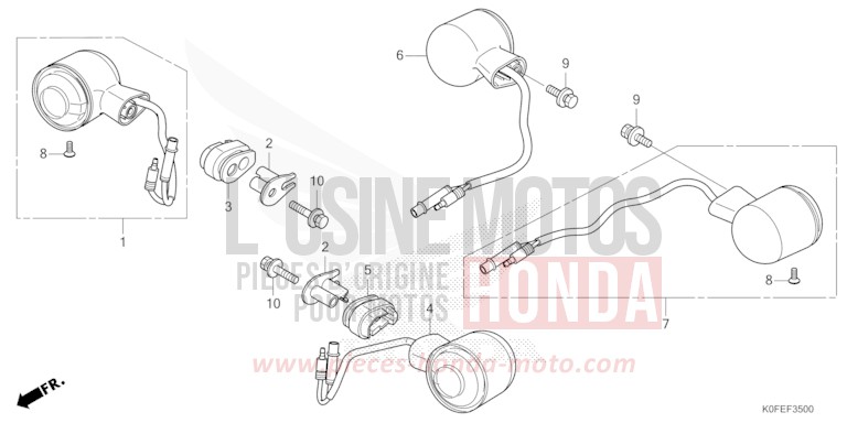 BLINKER de Monkey PEARL SHINING BLACK (NHB98) 2022