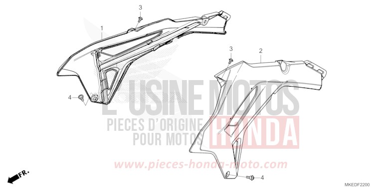 BOUCLIER DE RADIATEUR (CRF450R/RWE) de CRF450R EXTREME RED (R292) 2023