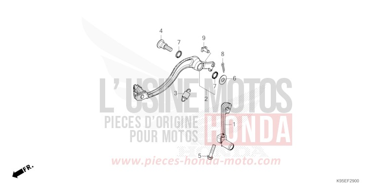 PEDALE de CRF250R EXTREME RED (R292) 2023