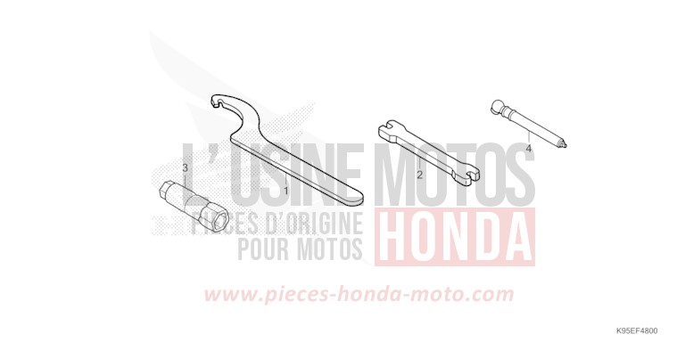 OUTILS de CRF250R EXTREME RED (R292) 2023