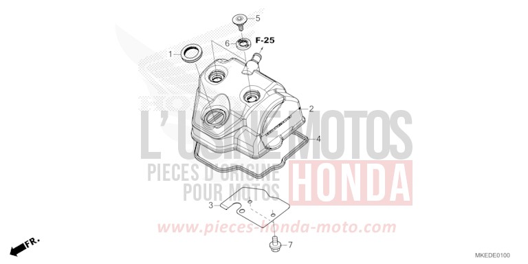 COUVERCLE DE CULASSE de CRF450R EXTREME RED (R292) de 2023