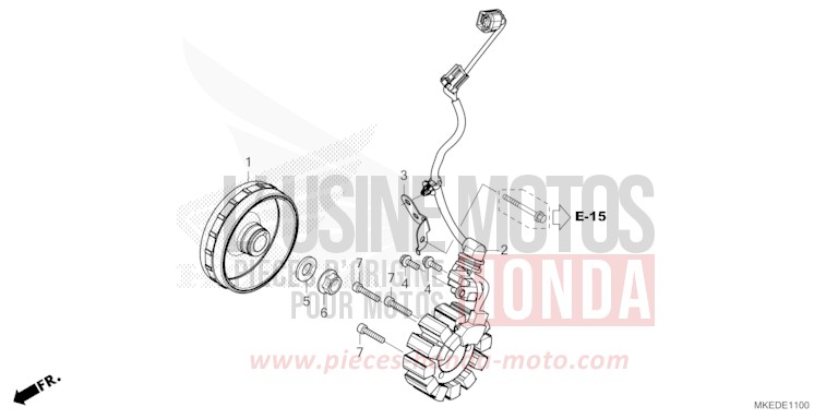 GENERATRICE de CRF450R EXTREME RED (R292) de 2023