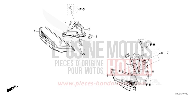 PROTEGE-DOIGTS de CRF450R EXTREME RED (R292) 2023