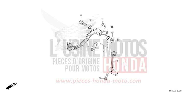 PEDALE de CRF450R EXTREME RED (R292) 2023