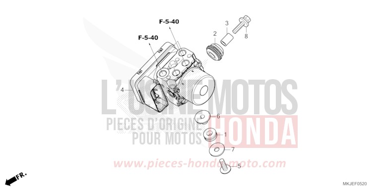 MODULATEUR ABS de CB1000R GRAPHITE BLACK (NHB01) 2023