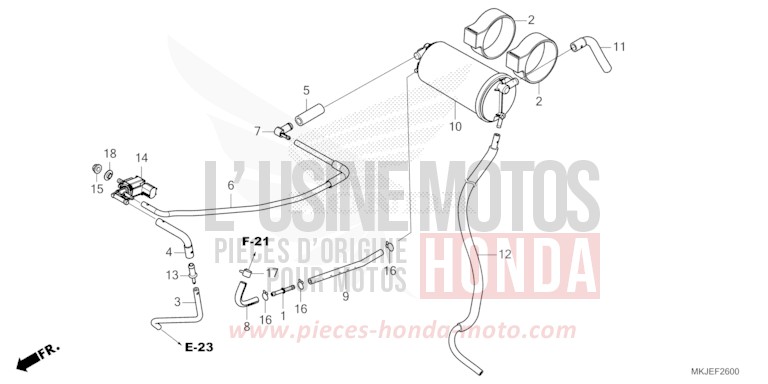 CUVETTE de CB1000R GRAPHITE BLACK (NHB01) 2023