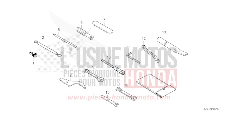 OUTILS de CB1000R GRAPHITE BLACK (NHB01) 2023