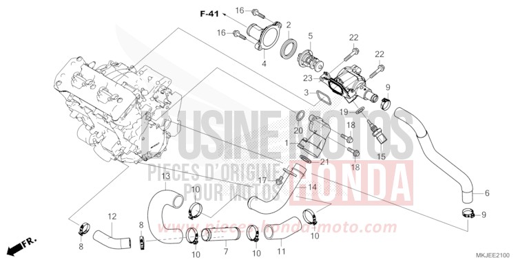 THERMOSTAT de CB1000R MAT JEANS BLUE MATALLIC (PB417) 2023