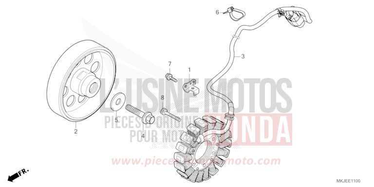 GENERATRICE de CB1000R BORDEAUX RED METALLIC (R337) 2023