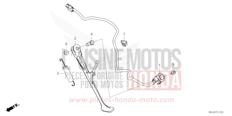 BEQUILLE de CB1000R BORDEAUX RED METALLIC (R337) 2023