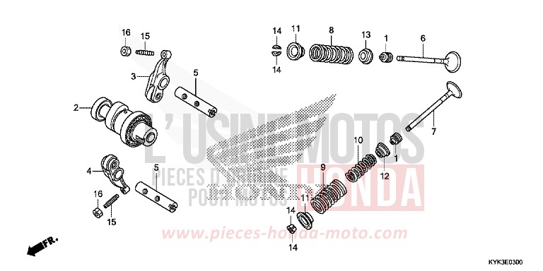 ARBRE A CAMES/SOUPAPE de CRF110F EXTREME RED (R292) 2013