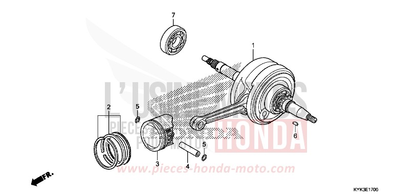 VILEBREQUIN/PISTON de CRF110F EXTREME RED (R292) 2013