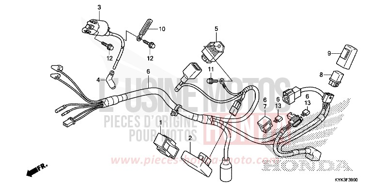 FAISCEAU DES FILS (CRF110FD/E/H/J) de CRF110F EXTREME RED (R292) 2013