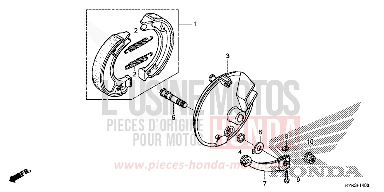 PANNEAU DE FREIN AVANT de CRF110F EXTREME RED (R292) 2014