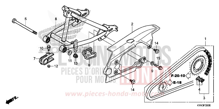 BRAS OSCILLANT de CRF110F EXTREME RED (R292) 2017