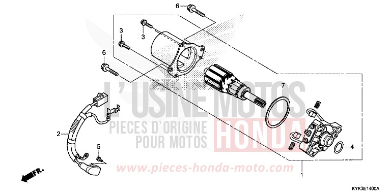 MOTEUR DE DEMARRAGE de CRF110F EXTREME RED (R292) 2022