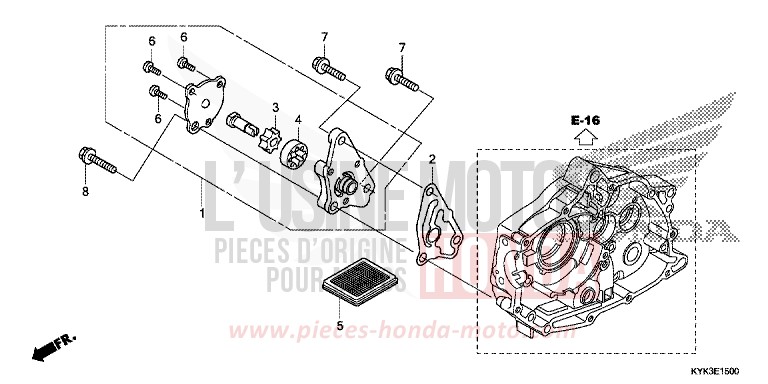 POMPE A HUILE de CRF110F EXTREME RED (R292) 2022