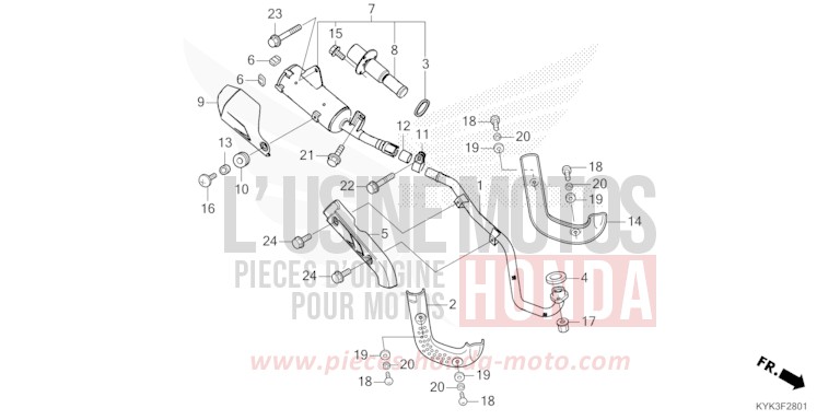SILENCIEUX D'ECHAPPEMENT (CRF110FK/L/M/N) de CRF110F EXTREME RED (R292) 2022
