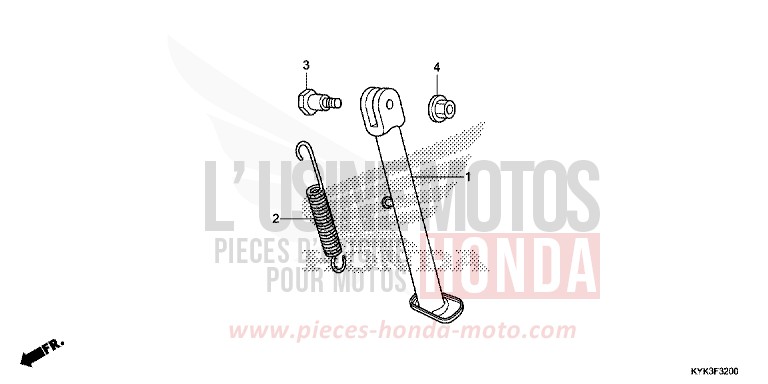 BEQUILLE de CRF110F EXTREME RED (R292) 2022